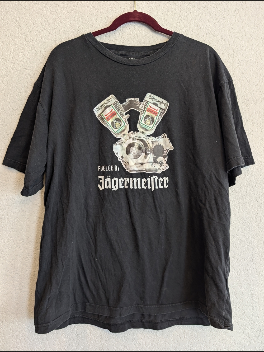 Jagermeister Men's Sz XL Unisex Black Tee with White Logo